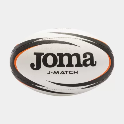 Rugby Ball/ Hand Stiched/ J-MATCH white-black/ Joma